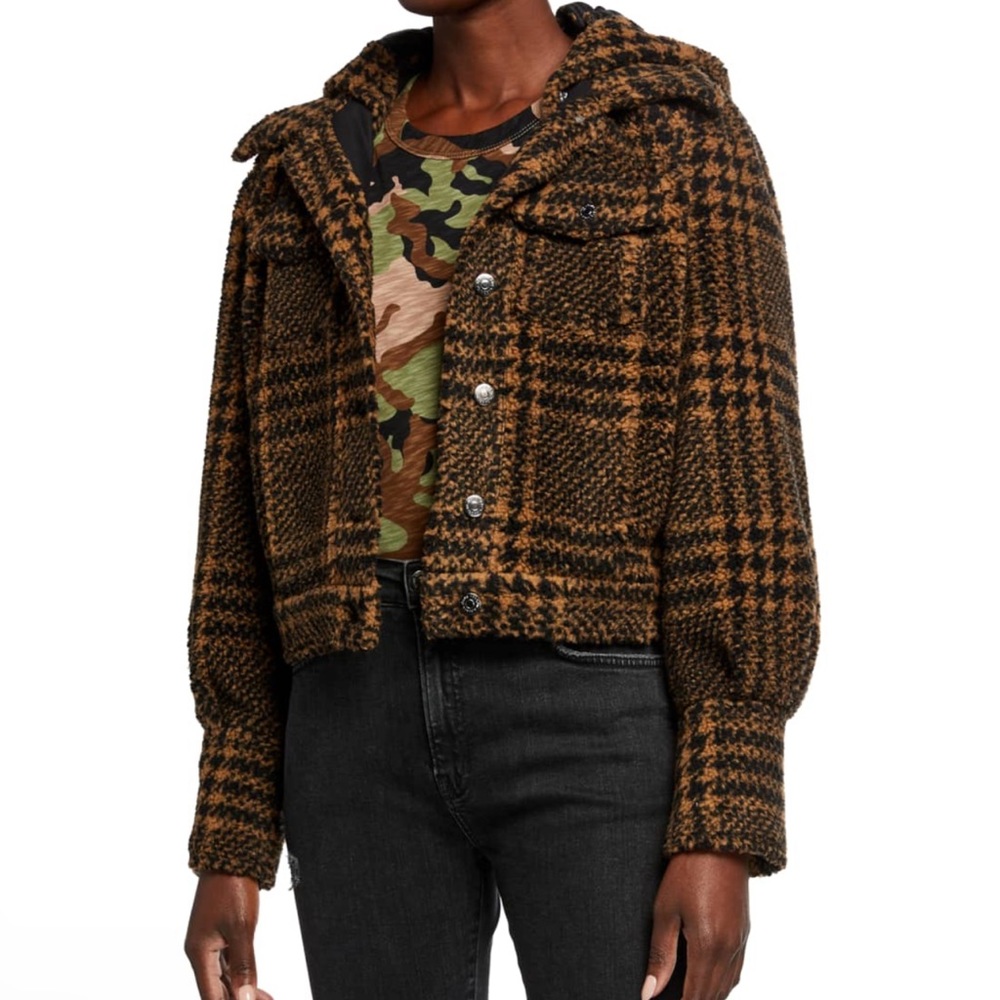Veronica Beard Gabbi Hooded Houndstooth Jacket NWT - Picture 3 of 13